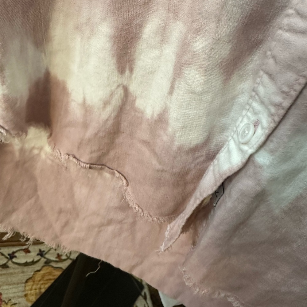 Rails Pink and White Tie-Dye Button-Up Shirt - Picture 6 of 7